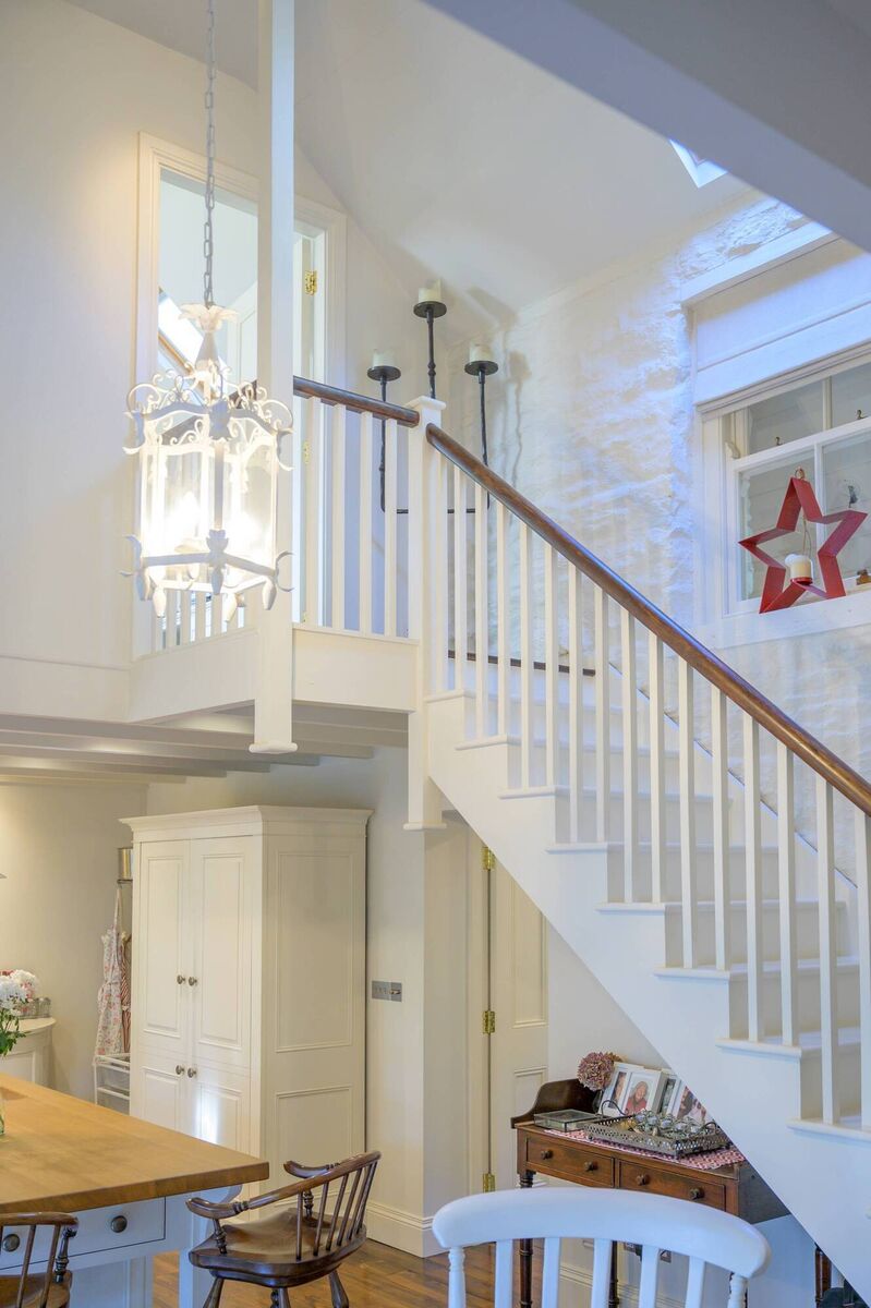 Step up to former hay loft