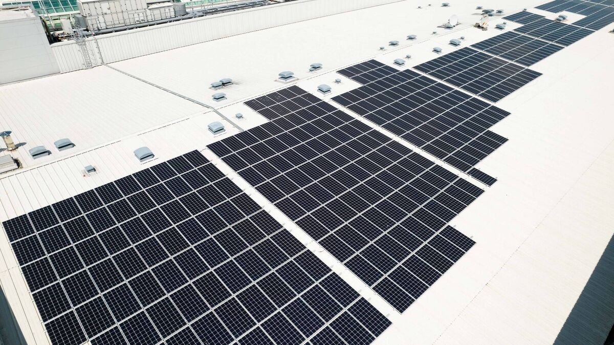 Mahon Point has one of the most sustainably adorned roofs in all the country, with almost 1,600 sq m of solar panels. Mahon Point has one of the most sustainably adorned roofs in all the country, with almost 1,600 sq m of solar panels.
