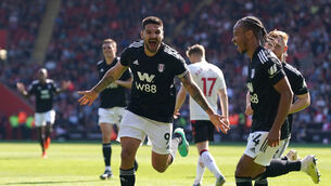 <p>KILLER BLOW: Aleksandar Mitrovic celebrates scoring Fulham’s second goal. (Adam Davy/PA)</p>