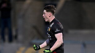 <p>JUMP FOR JOY: Odhran Murdock of Down, whose goal was crucial. File picture: Ben McShane/Sportsfile</p>