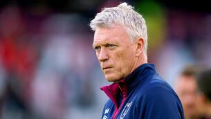 <p>BEMUSED: David Moyes was bemused by the decision to chalk off a goal for handball. Pic: Mike Egerton/PA</p>