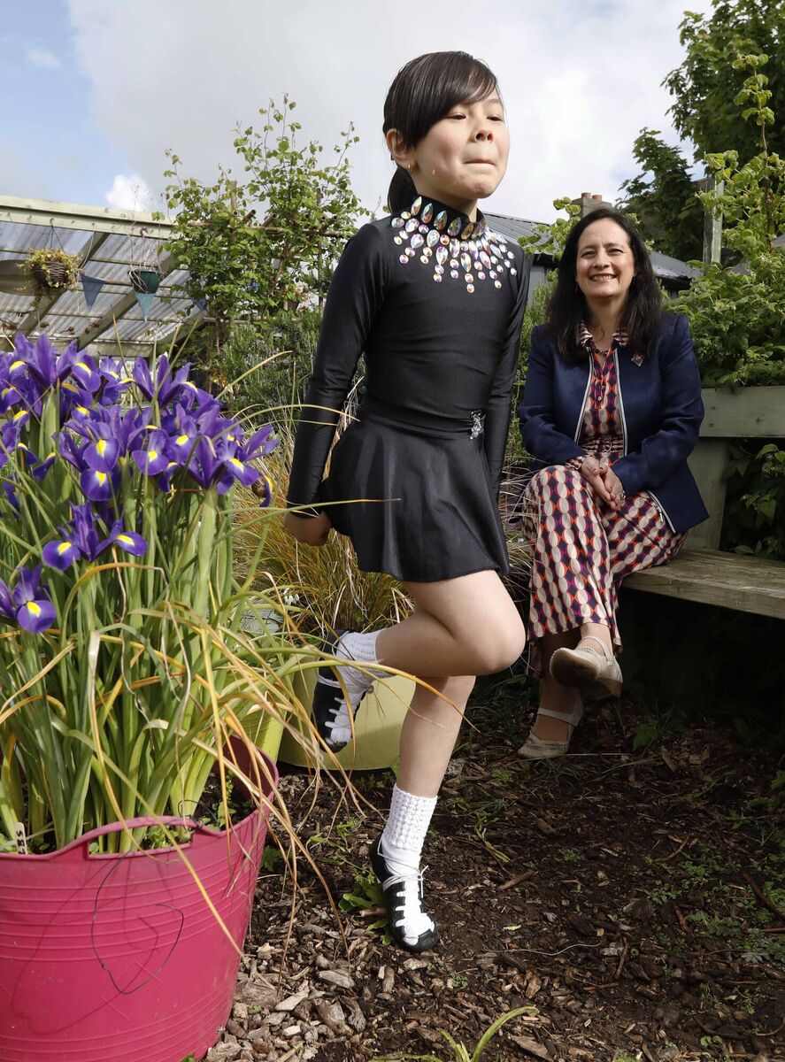 Caterina Chiu Paone (8) from Cork, at the Mud Island Community Garden to launch a programme of over 500 free creative events for children and young people for Cruinniú na nÓg 2023. Picture: Mark Stedman