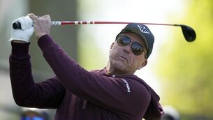 <p>BIG PHIL: Phil Mickelson watches his tee shot on the second hole during a practice round for the PGA Championship. (AP Photo/Seth Wenig)</p>