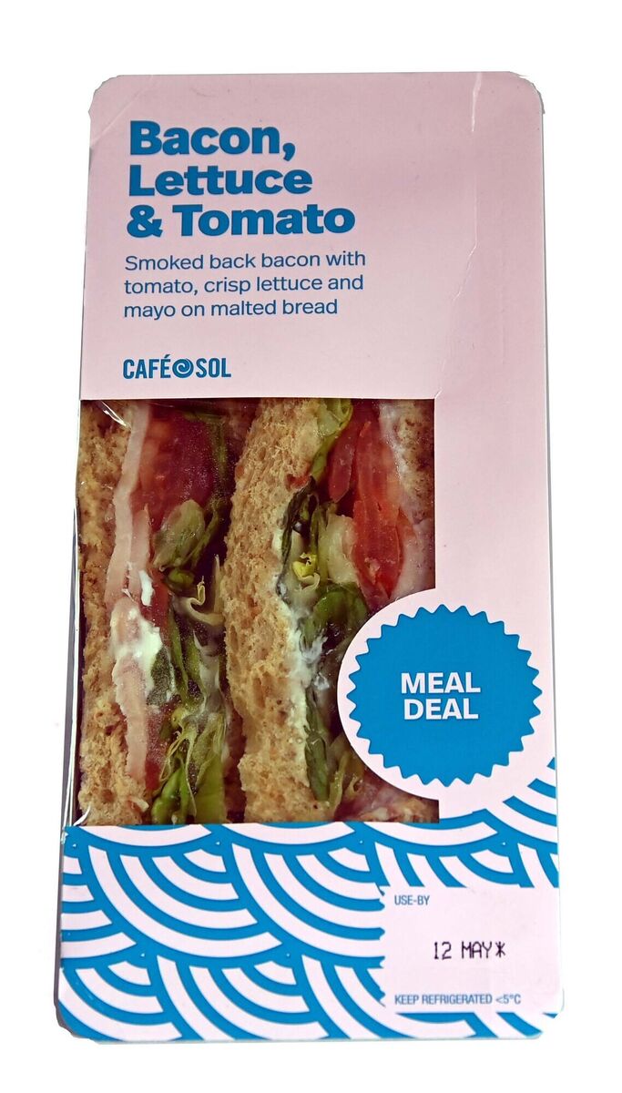Dunnes Stores Café Sol bacon, lettuce, tomato.