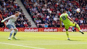 <p>MAGIC MOMENT: Manchester United's Casemiro scores their side's first goal of the game during the Premier League match at the Vitality Stadium, Bournemouth. Pic: Adam Davy/PA Wire.</p>