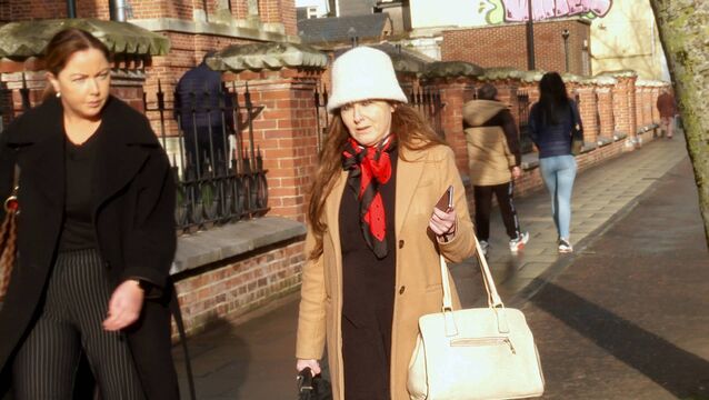 <p>Sonya Egan, right, with her solicitor, Eimear Griffin at Cork Court Pic Cork Courts.</p>