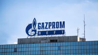 BELGRADE, SERBIA - AUGUST 28, 2014: Detail of the Gazprom Neft in Belgrade, Serbia. In 2009, Gazprom Neft obtained a majority st