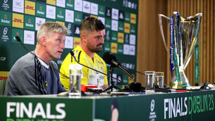 <p>SPECIAL TEAM: La Rochelle head coach Ronan O'Gara and Gregory Alldritt. Pic: ©INPHO/Laszlo Geczo</p>
