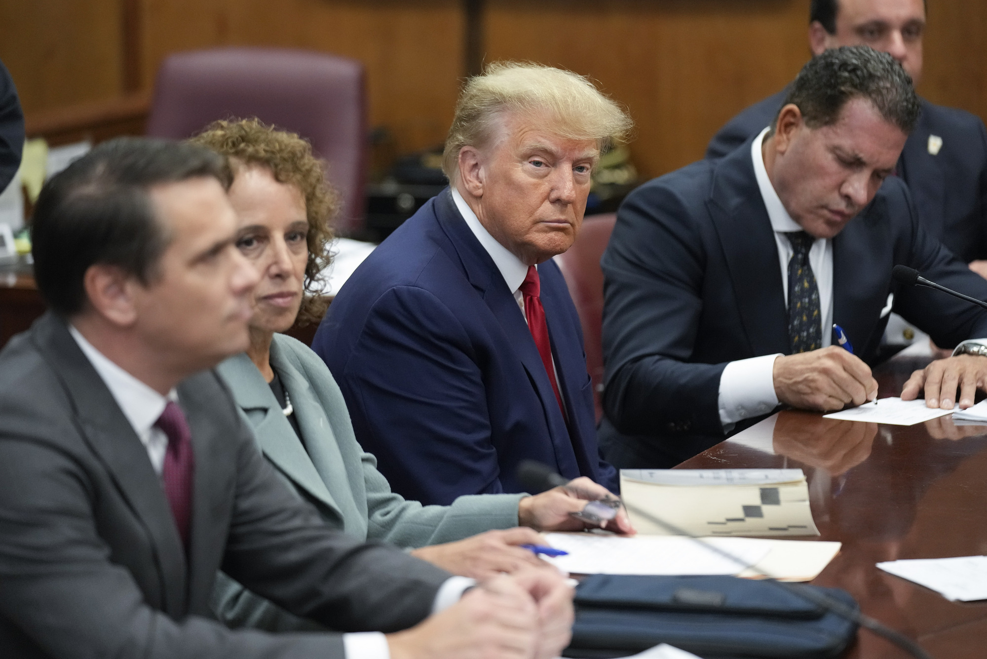 Donald Trump makes video appearance in New York criminal case