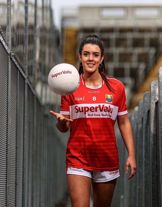 Cork footballer Erika O’Shea at SuperValu’s launch of the GAA All-Ireland Senior Football Championship. Pic: INPHO/Dan Sheridan