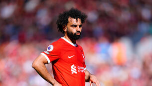 <p>Mohamed Salah is devastated to miss out on Champions League qualification (Peter Byrne/PA)</p>
