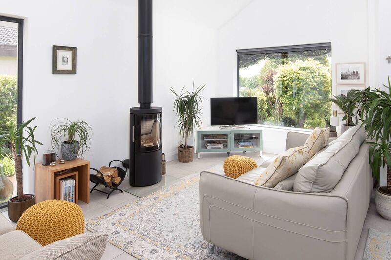 Living room with picture window