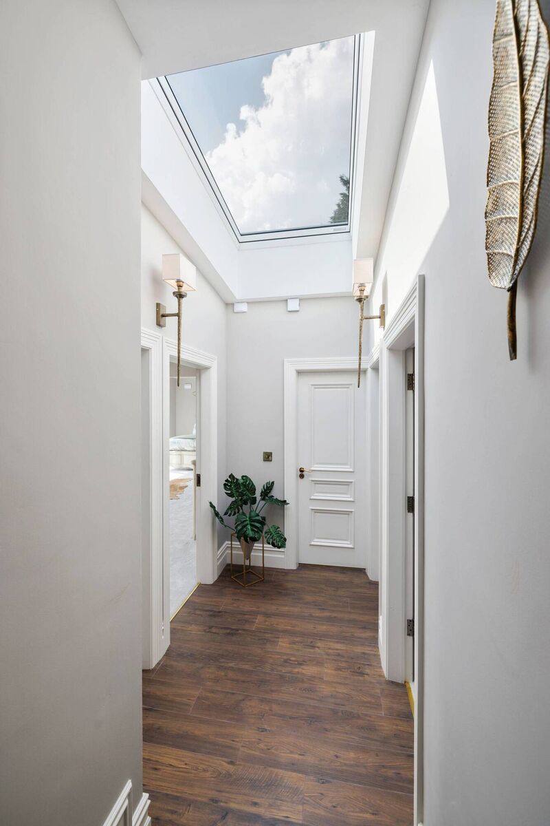 Skylight in hallway