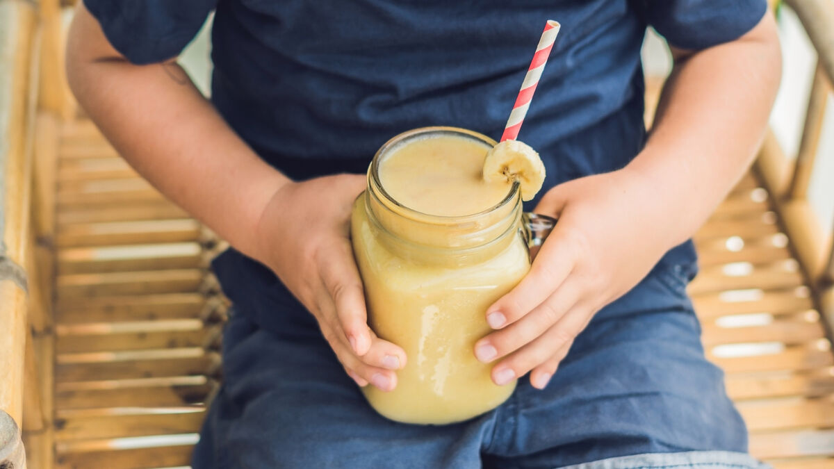 Peanut butter and banana smoothie