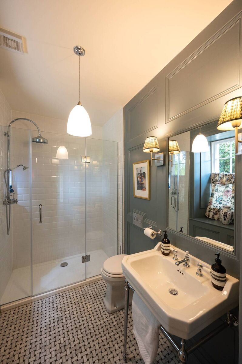 Guest loo with walk-in shower