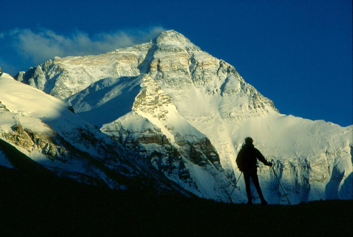Irish climber Robbie Fenlon on the north ridge route to Everest in 1993. Picture: John Murray 