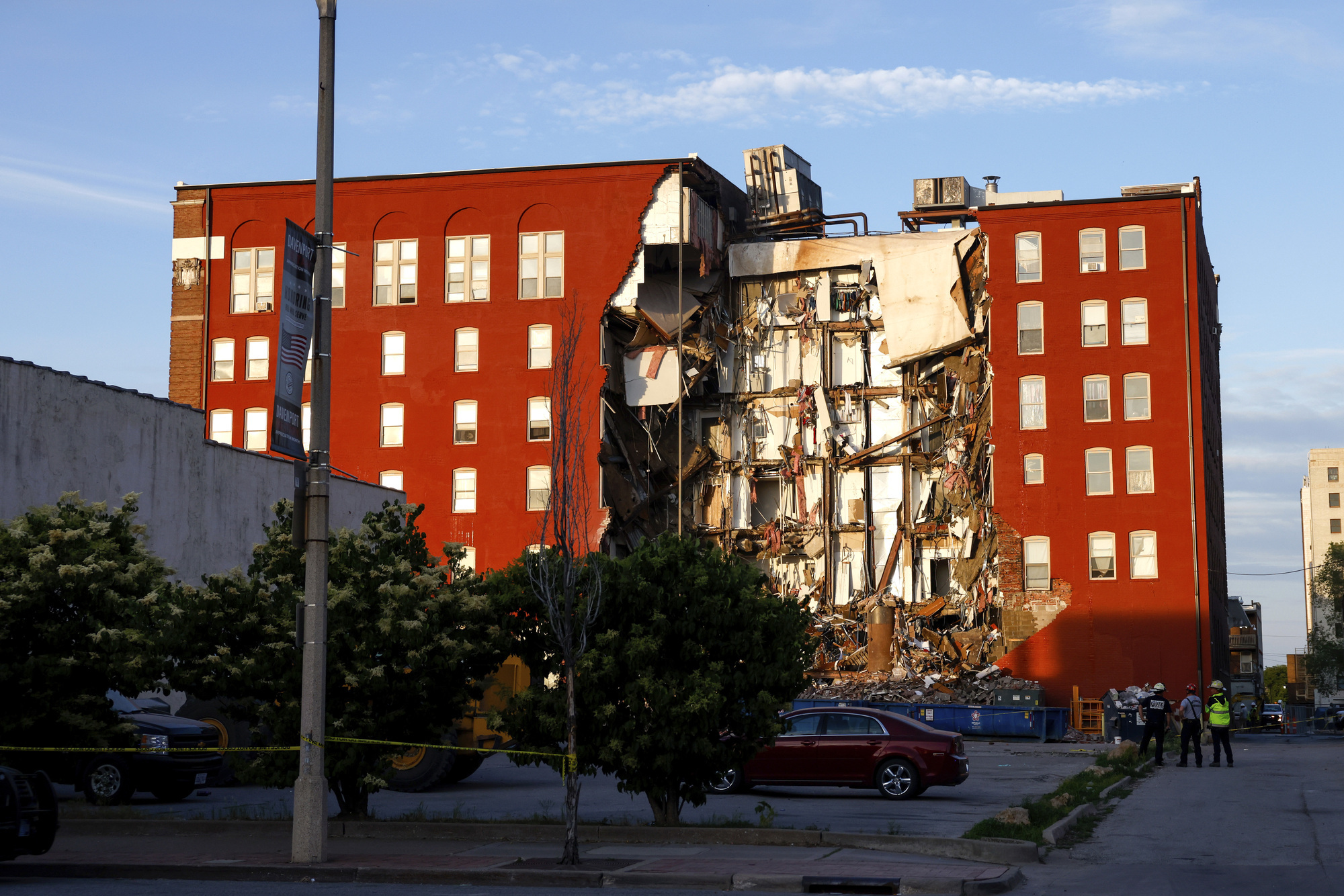 Rescue operation under way after Iowa apartment building partially collapses