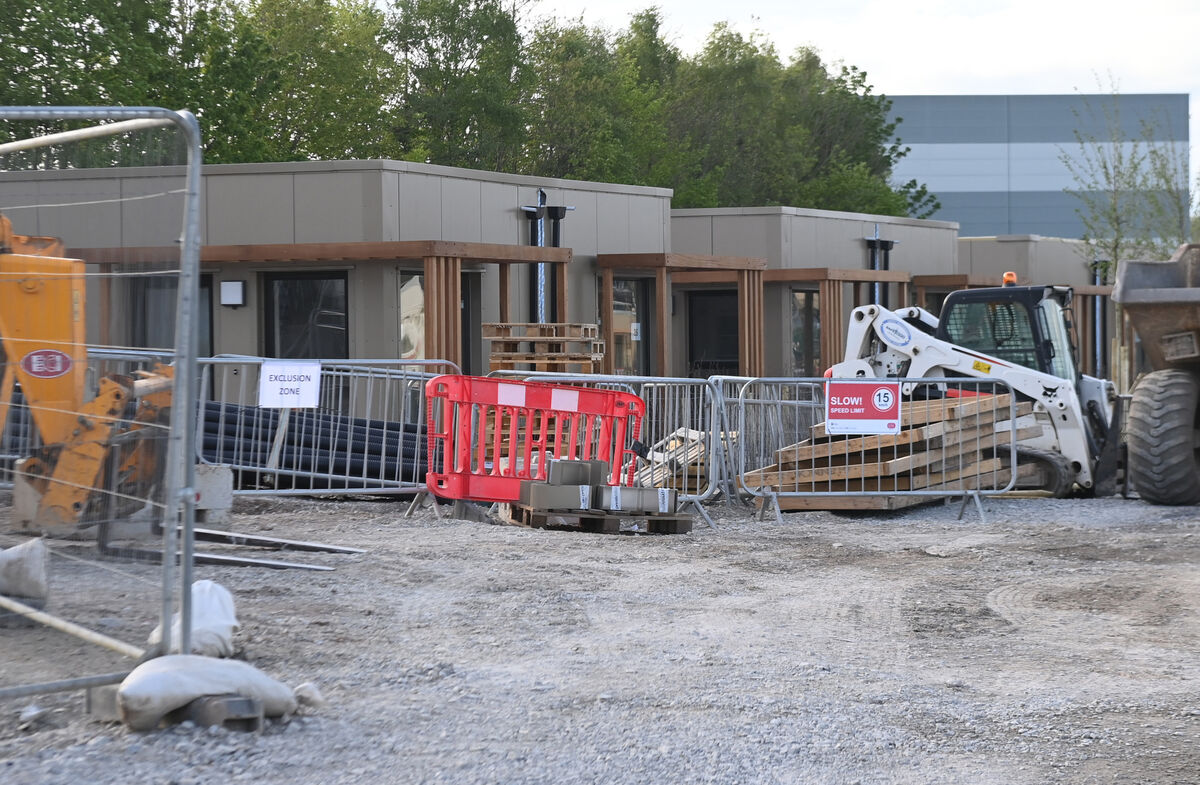 The first rapid-build modular homes nearing completion at the Ballinure Land Bank, St Michael's Drive, Mahon, Cork City. Picture: Eddie O'Hare The first rapid-build modular homes nearing completion at the Ballinure Land Bank, St Michael's Drive, Mahon, Cork City. Picture: Eddie O'Hare