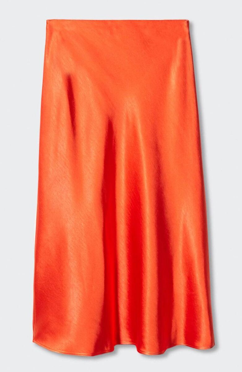 Satin Midi Skirt, €45, Mango at Very