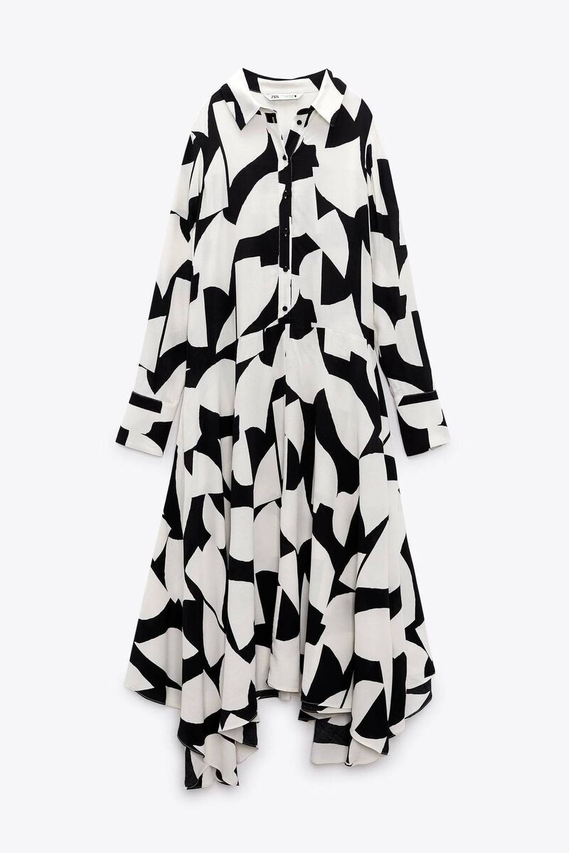 Monochrome Printed Dress, €59.95, Zara
