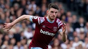 <p>HOT PROPERTY: West Ham United's Declan Rice. Pic: Gareth Fuller/PA Wire.</p>