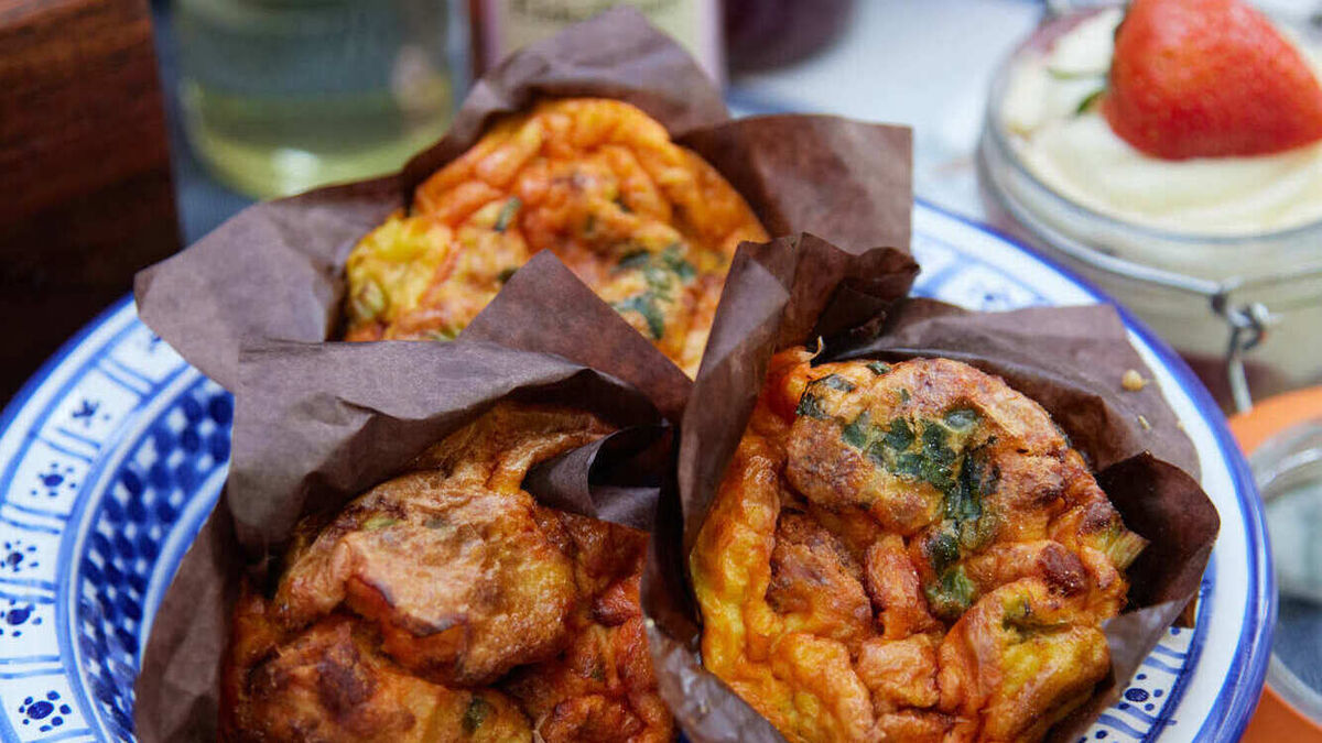 Perry Street Café's Mini Potato, Gubbeen Chorizo & Cheese Frittatas