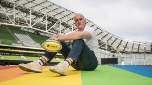 <p>TONED IN: Devin Toner is pictured at the launch of Aviva Ireland’s Pride socks.Pic Credit ©INPHO/Evan Treacy.</p>