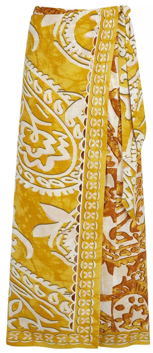 Print wrap sarong midi skirt, River Island, €44