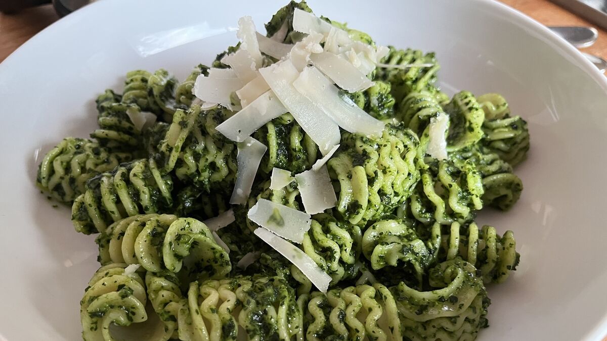 Pasta with Pesto Cavalo Nero