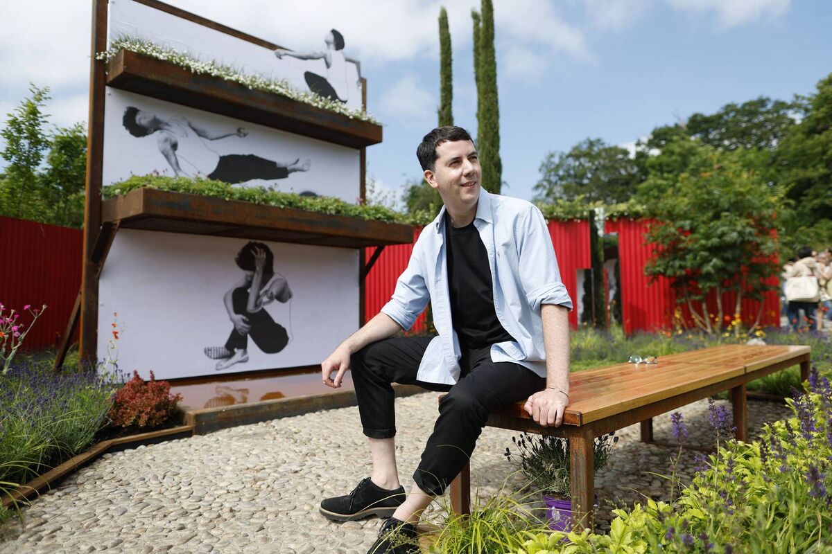 Oberstown Children's Detention Centre on Thursday unveiled its 'Rise Garden' garden, designed by young people detained on campus as part of their Gaisce Award. At the garden was artist Joe Caslin. Picture: Julien Behal