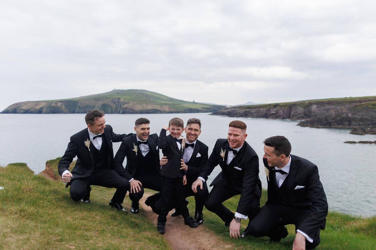 Darren Horan with his attendants on his big day. Pictures: Padraig Healy Wedding Photography 