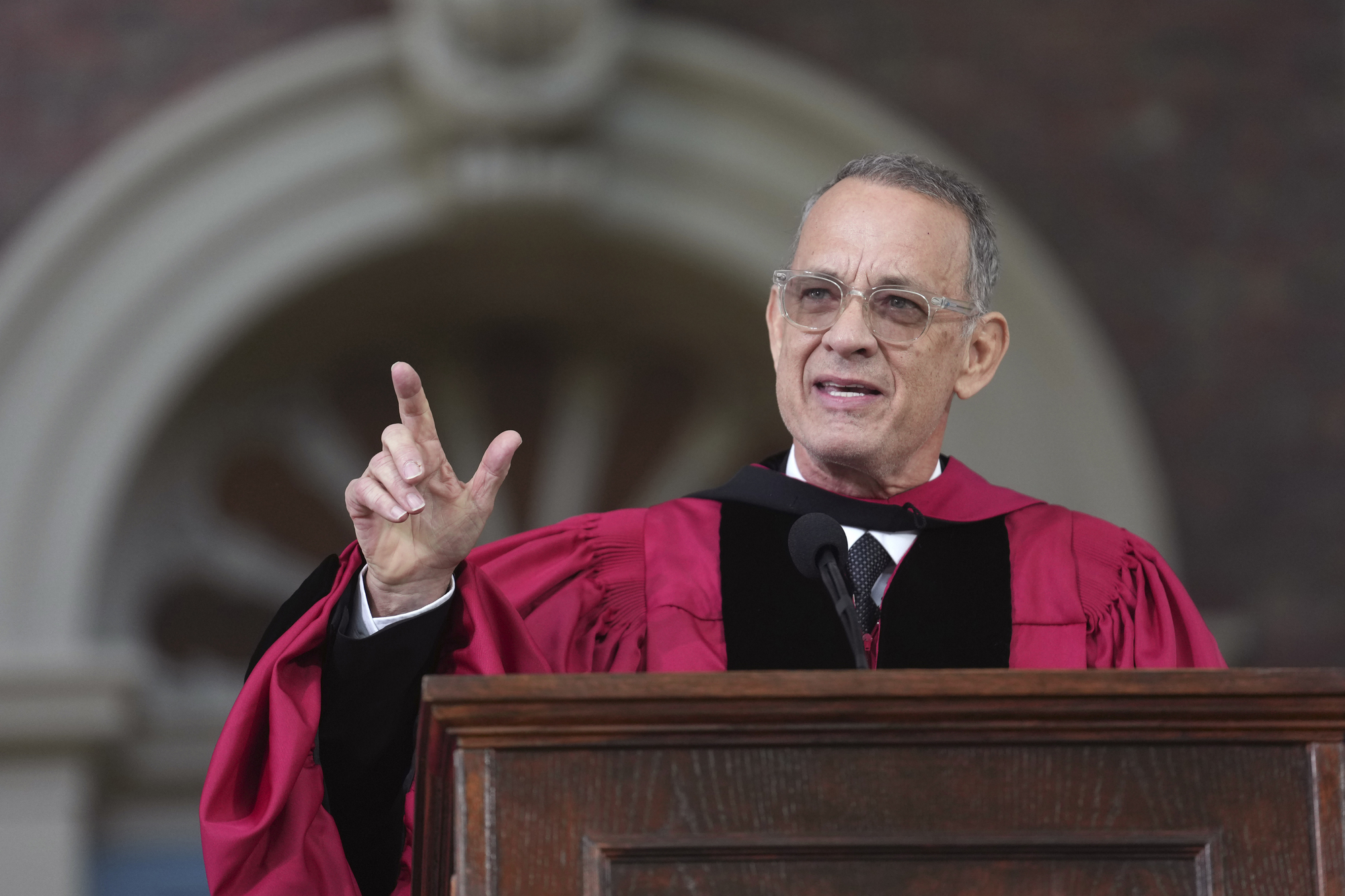 Tom Hanks tells Harvard graduates truth is no longer a public service benchmark