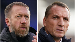 Graham Potter and Brendan Rodgers (PA)