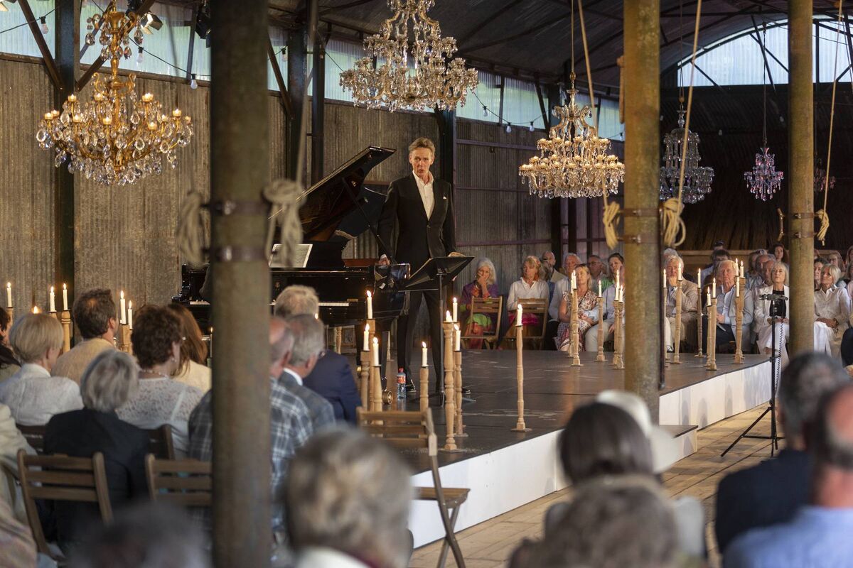  Ian Bostridge and pianist Saskia Giorgini perform  at Dromore Yard, Aglish, Co Waterford, as part of Blackwater Valley Opera festival. Picture: John D Kelly