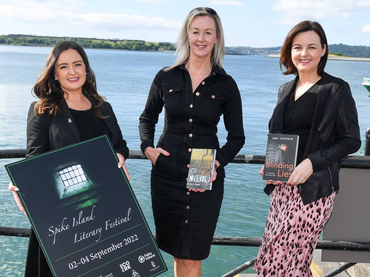 Michelle Russell, Spike Island marketing manager, is pictured far left with Michelle Dunne and Amy Cronin, two authors who took part in the Spike Island literary festival last year.