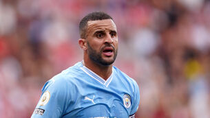 Kyle Walker has given Manchester City an injury scare ahead of the Champions League final (John Walton/PA)