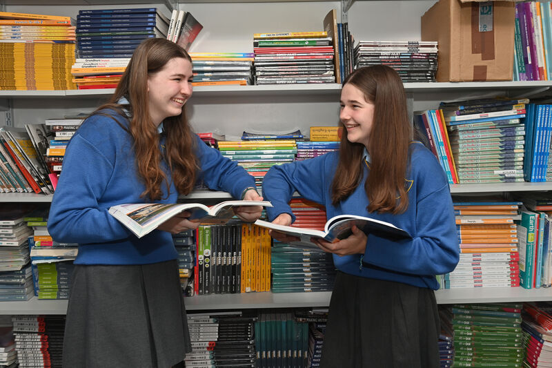 Junior Certificate students Claire Nolan and Mia Barrett getting ready for their first exam at Kinsale Community School. Picture: Dan Linehan Junior Certificate students Claire Nolan and Mia Barrett getting ready for their first exam at Kinsale Community School. Picture: Dan Linehan