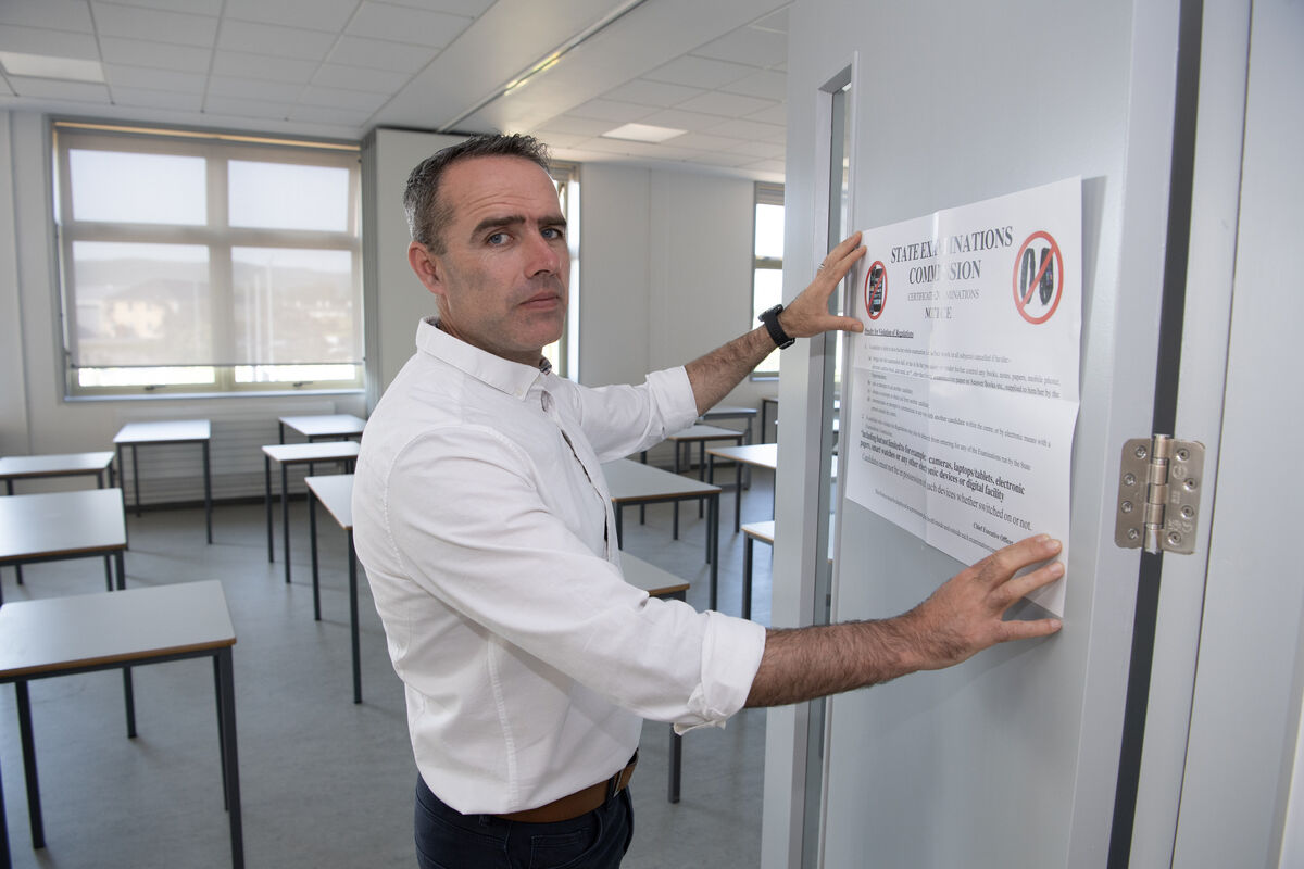 Dónal Ó Ruanaidh, vice-principal of Gaelcholáiste Chiarraí in Tralee, Co Kerry, where 105 students will sit State exams. Picture: Domnick Walsh Dónal Ó Ruanaidh, vice-principal of Gaelcholáiste Chiarraí in Tralee, Co Kerry, where 105 students will sit State exams. Picture: Domnick Walsh