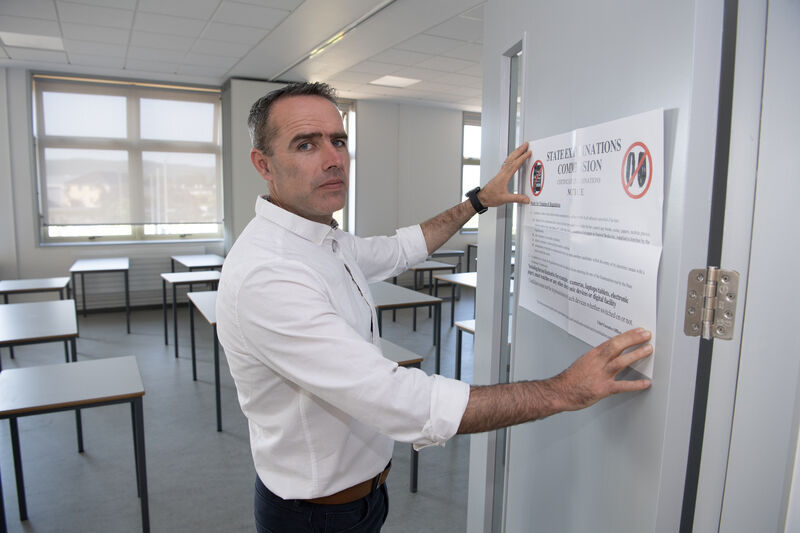 Dónal Ó Ruanaidh, vice-principal of Gaelcholáiste Chiarraí in Tralee, Co Kerry, where 105 students will sit State exams. Picture: Domnick Walsh Dónal Ó Ruanaidh, vice-principal of Gaelcholáiste Chiarraí in Tralee, Co Kerry, where 105 students will sit State exams. Picture: Domnick Walsh