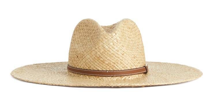 Leather-Trimmed Straw Hat, Arket, €59