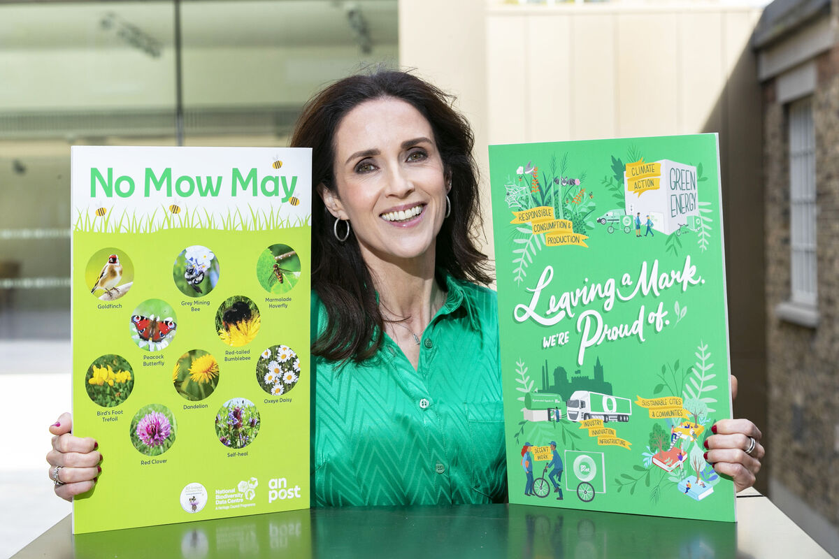 Maia Dunphy launched An Post's No Mow May biodiversity partnership with the National Biodiversity Data Centre