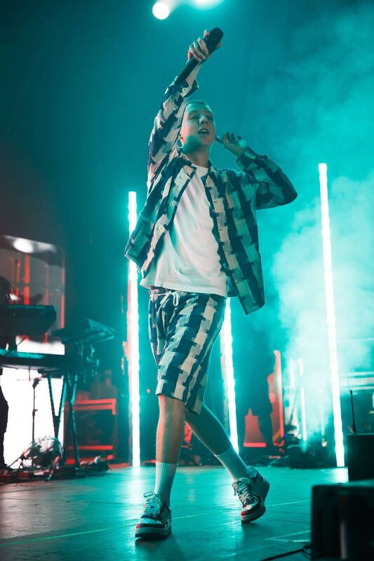 Aitch on stage at Live at the Marquee, Cork. Aitch on stage at Live at the Marquee, Cork.