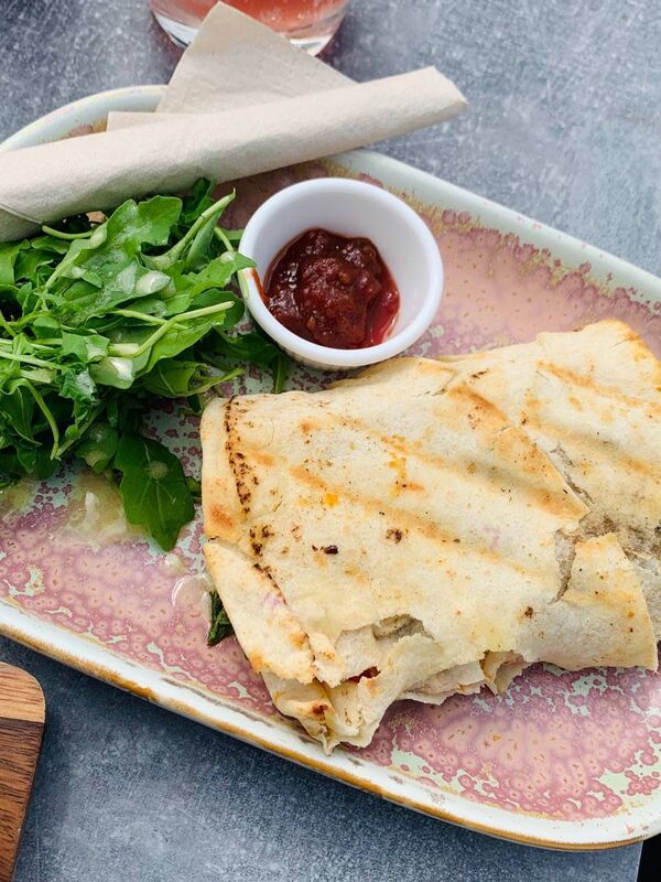 Vegan wrap from Myo Café. Picture: Joe McNamee