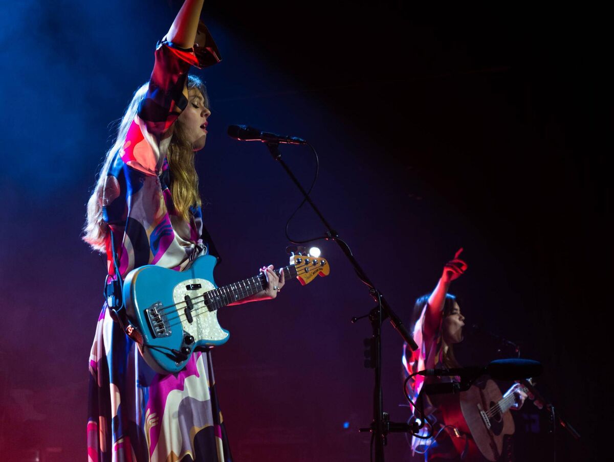 Johanna Soederberg and Klara Soederberg of First Aid Kit perform on stage at Melkweg on February 09, 2023 in Amsterdam, Netherlands. (Photo by Dimitri Hakke/Redferns ) Johanna Soederberg and Klara Soederberg of First Aid Kit perform on stage at Melkweg on February 09, 2023 in Amsterdam, Netherlands. (Photo by Dimitri Hakke/Redferns )