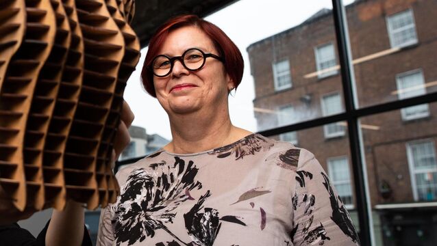 <p>UL president Kerstin Mey at an event in February 2022 to welcome students to UL's city centre campus in the former Dunnes Stores site on Sarsfield Bridge. File picture: Sean Curtin</p>