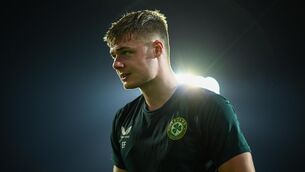 <p>GREECE LIGHTNING: Evan Ferguson during a Republic of Ireland training session at Calista Sports Centre in Antalya, Turkey. Photo by Stephen McCarthy/Sportsfile</p>