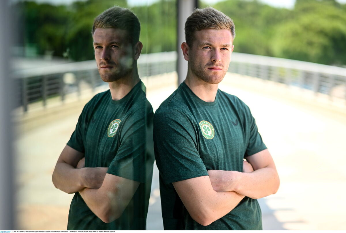 Nathan Collins poses for a portrait during a Republic of Ireland media conference at Calista Luxury Resort in Antalya, Turkey. Photo by Stephen McCarthy/Sportsfile