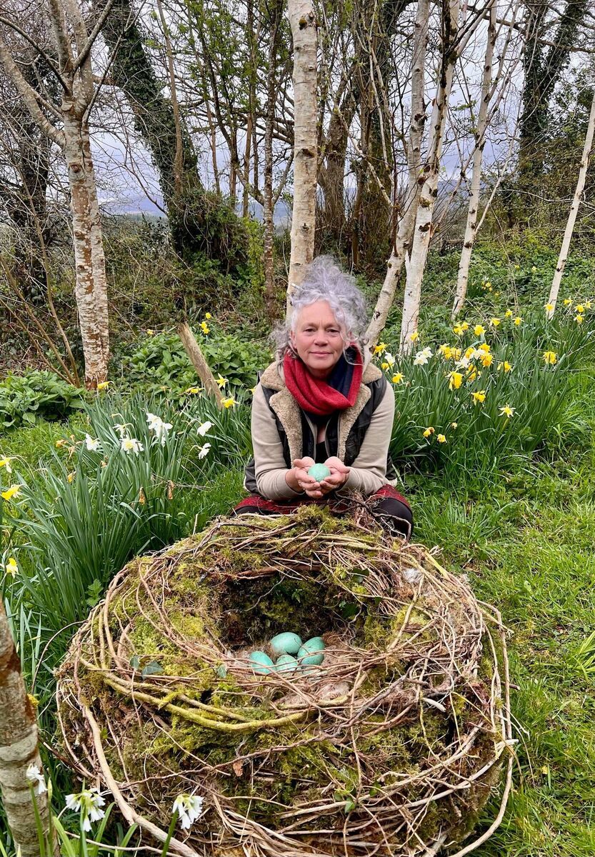 Nesting instinct: artist Jackie Nevin created this nest at her Shiplake studio for this year's Cork Midsummer Festival (see below)
