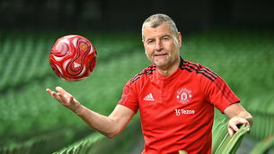 <p>UNITED COMING TO TOWN: Former Republic of Ireland international and Manchester United footballer Denis Irwin at the announcement of pre-season friendly between Manchester United and Athletic Club Bilbao, which will take place on the 6th August 2023 at Aviva Stadium in Dublin. Pic: Sam Barnes/Sportsfile</p>