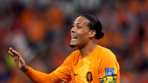 <p>Netherlands' Virgil van Dijk..</p>